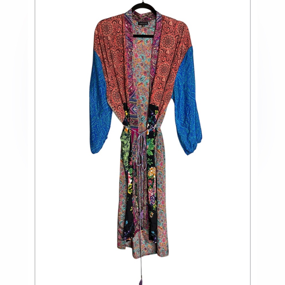 Karma Highway Kimono Long Duster Floral Multi print  One Size